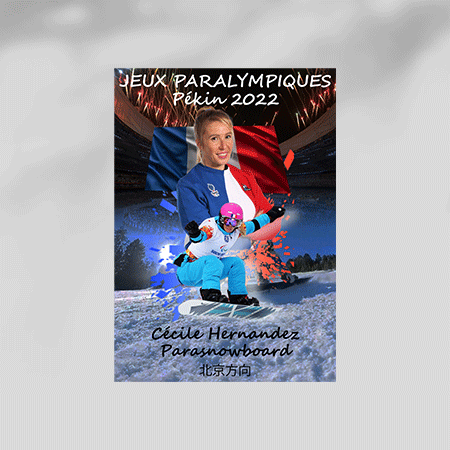 Cécile Hernandez para snowboardeuse au jeux paralympiques 2022 à Pékin