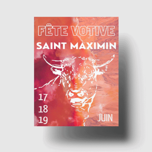 Flyer fête votive du comité des fêtes de Saint-Maximin juin 2022