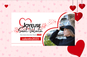 Bannière site internet spéciale Saint-Valentin pour Juper Collections