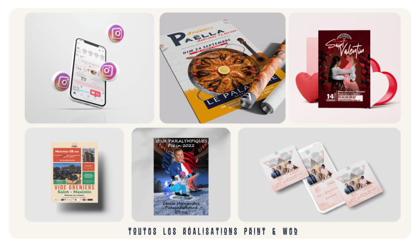 Nombreux supports de communication print et web